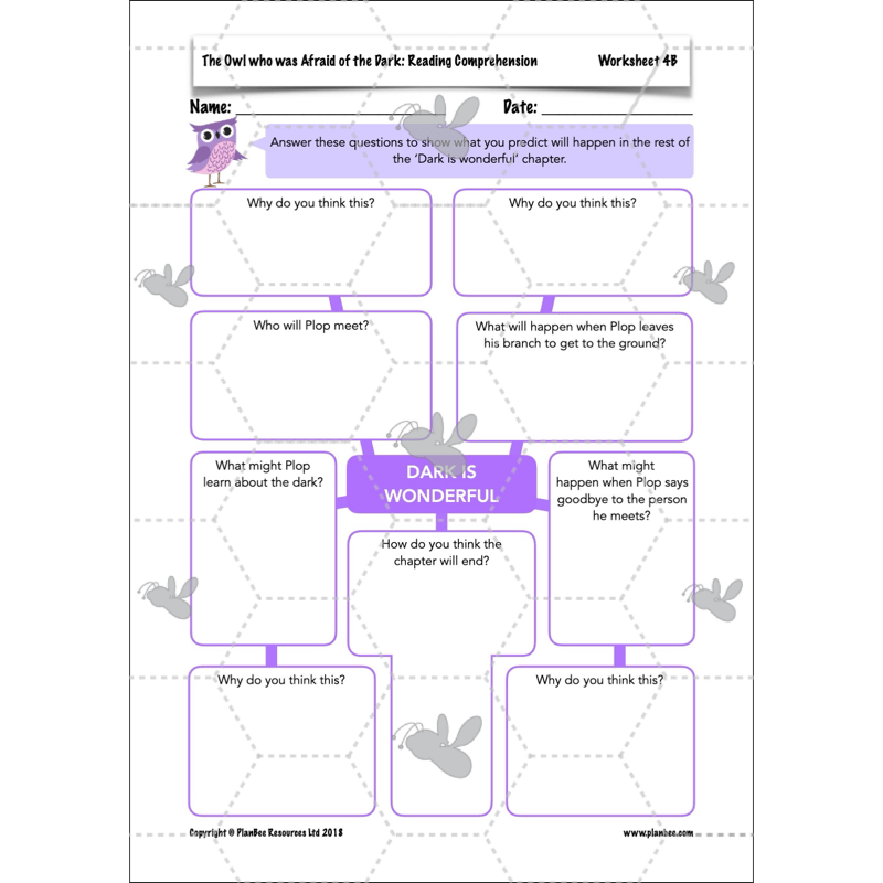 The Owl who was Afraid of the Dark: Reading Comprehension