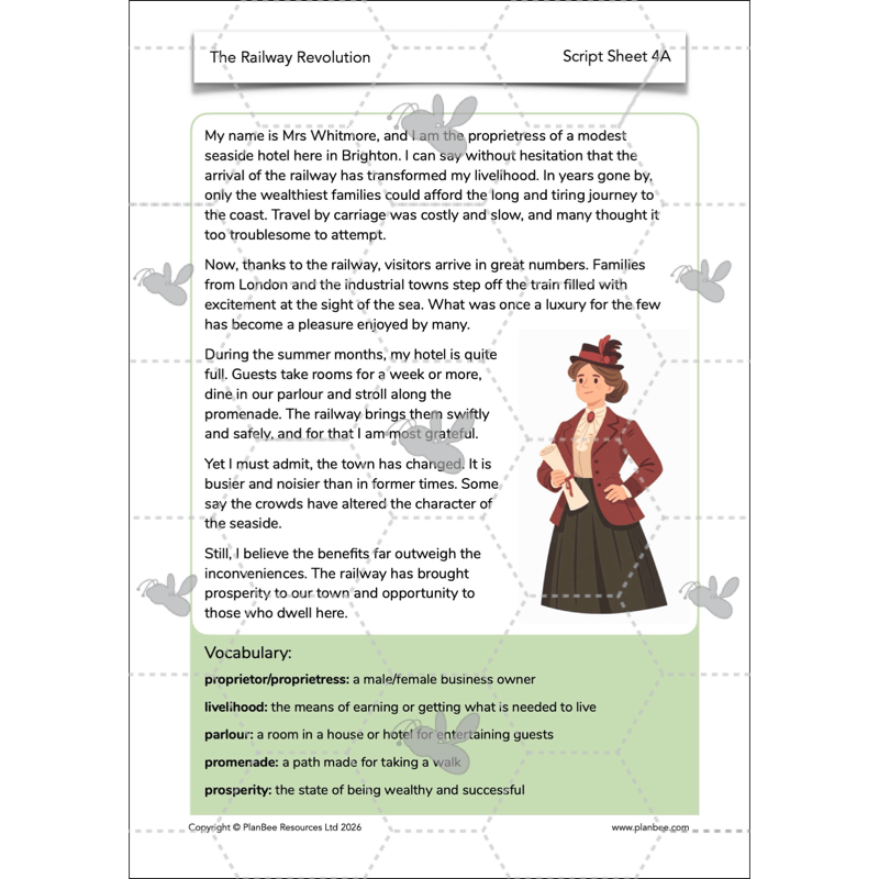 PlanBee The Railway Revolution: Industrial Revolution KS2 PlanBee