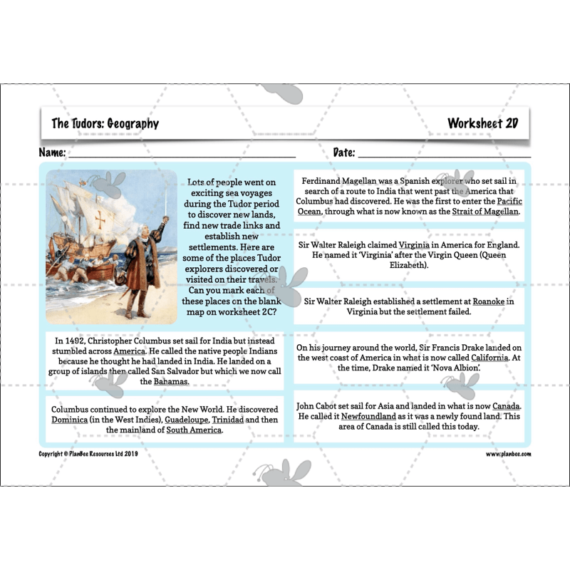 The Tudors Topic Enrichment Pack