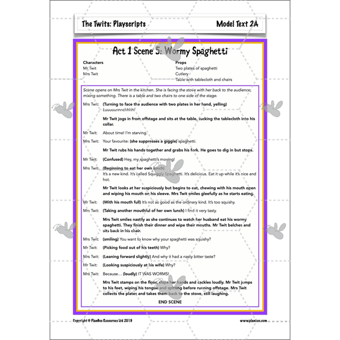 PlanBee The Twits: Playscripts KS2 | Year 4 English Pack