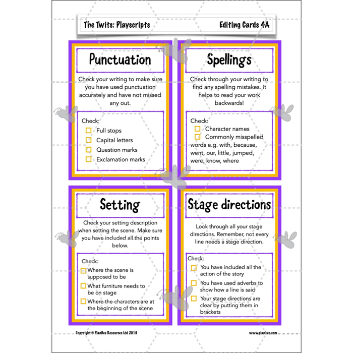 PlanBee The Twits: Playscripts KS2 | Year 4 English Pack