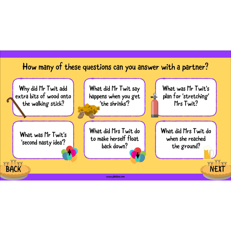 PlanBee The Twits Reading Comprehension KS2 | Year 4 English Pack