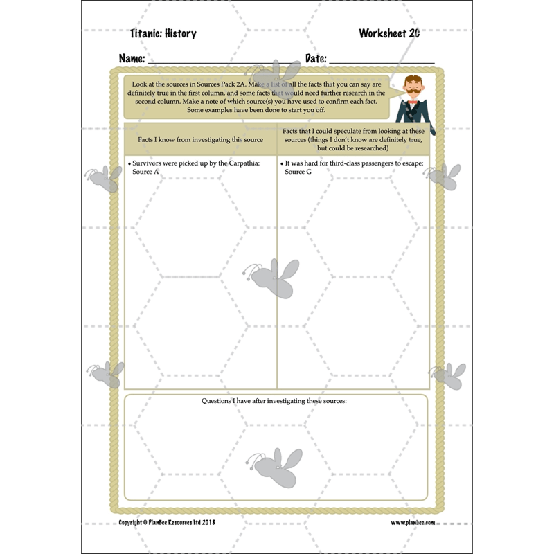 PlanBee Titanic KS2 Lesson Plans and Resources | Primary History