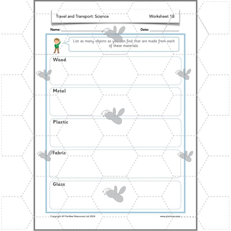 PlanBee Travel and Transport Topic Enrichment Pack