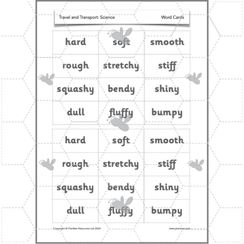 PlanBee Travel and Transport Topic Enrichment Pack