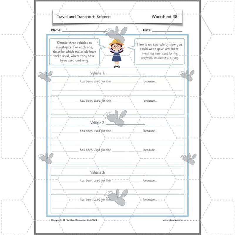 PlanBee Travel and Transport Topic Enrichment Pack