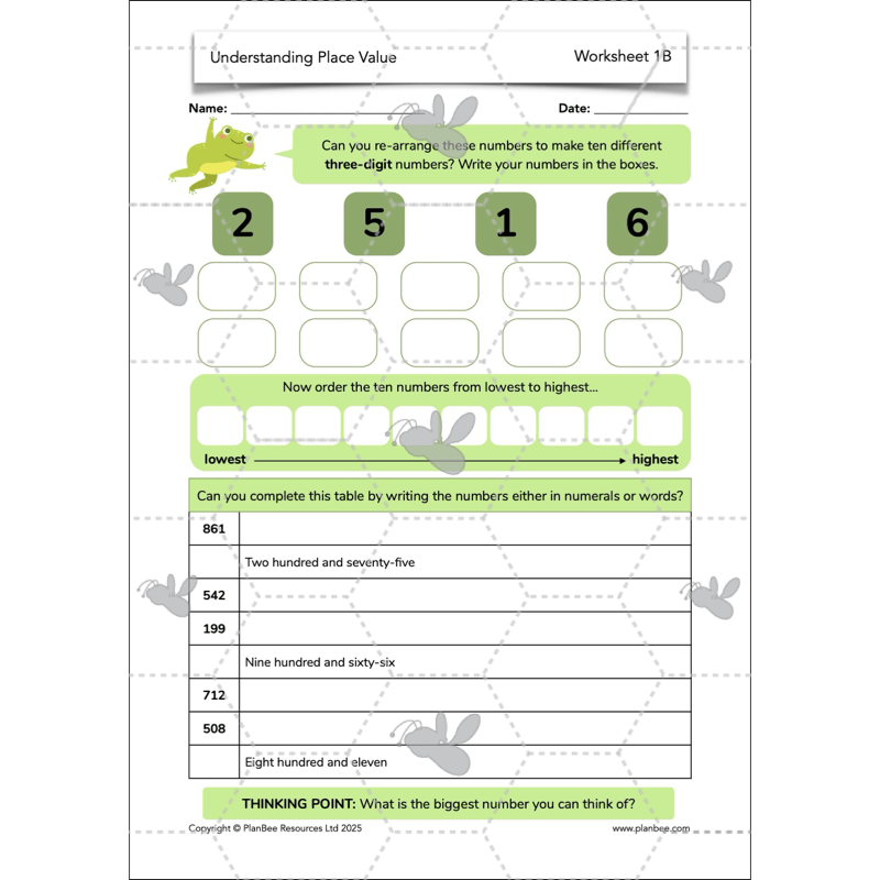 PlanBee Understanding Place Value Year 3 Maths Lessons by PlanBee