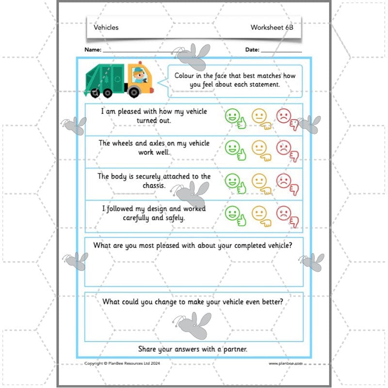 PlanBee Moving Vehicles KS1 Year 2 DT Lesson Planning by PlanBee