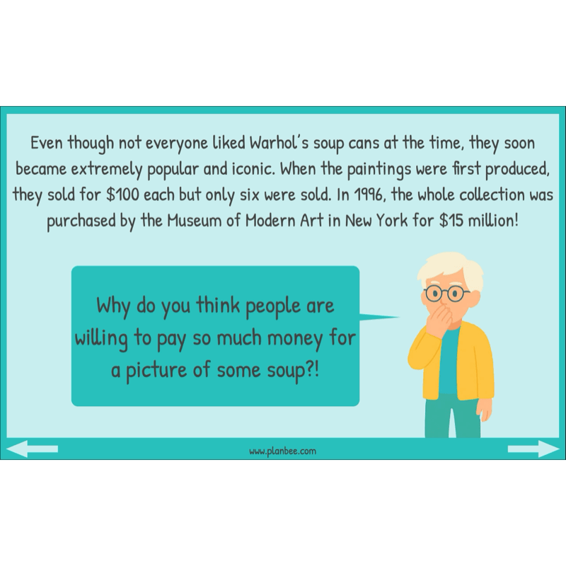 PlanBee Andy Warhol KS2 Art Lessons The Pop Art Movement | PlanBee