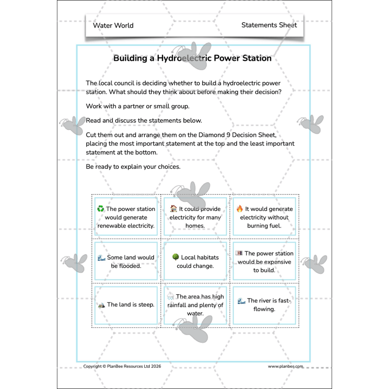 PlanBee Water World Rivers and Coasts KS2 Geography Pack by PlanBee