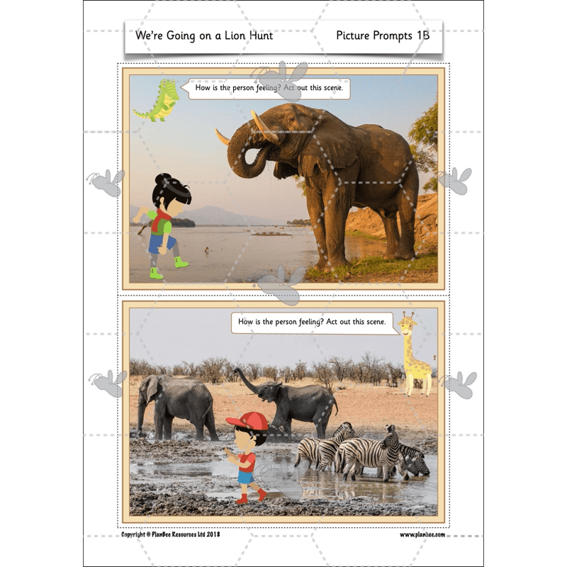PlanBee We're Going on a Lion Hunt KS1 English Lesson Planning