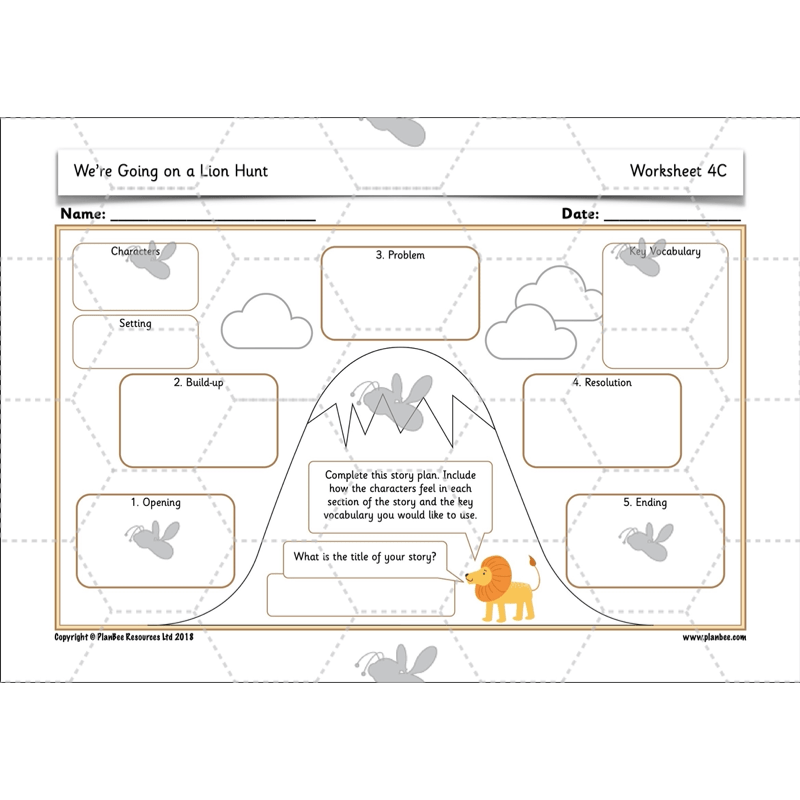 PlanBee We're Going on a Lion Hunt KS1 English Lesson Planning