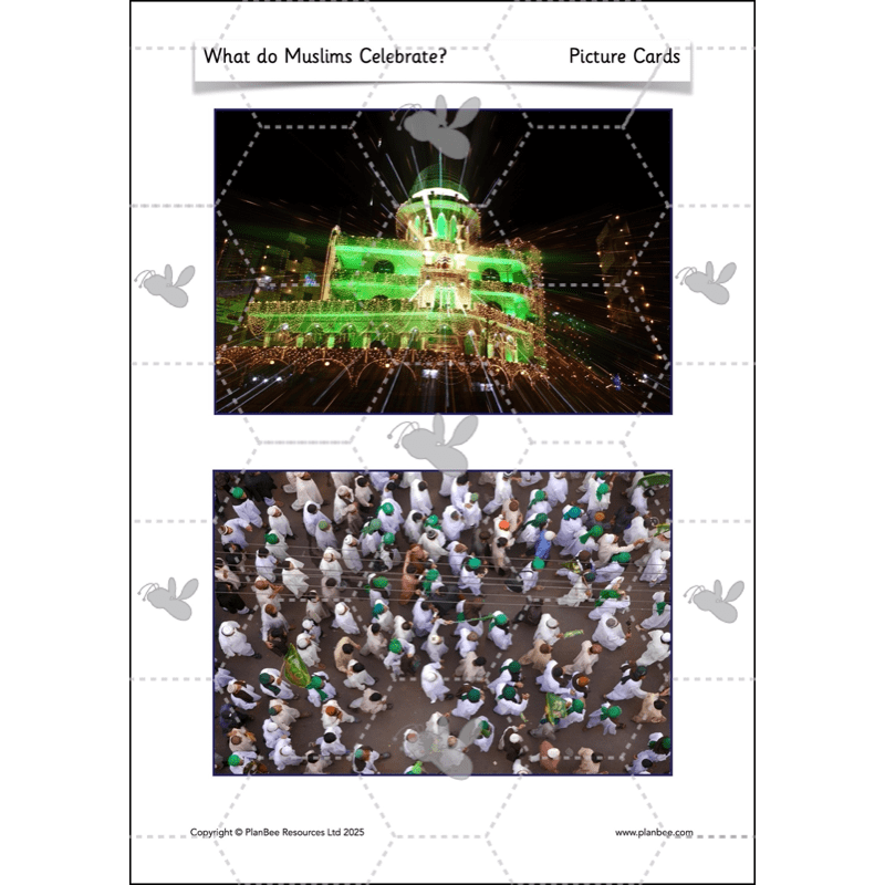 PlanBee What do Muslims celebrate? KS1 Islamic Festival Lessons