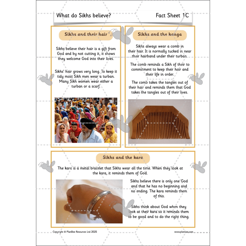 PlanBee What do Sikhs believe? | KS1 RE lesson planning