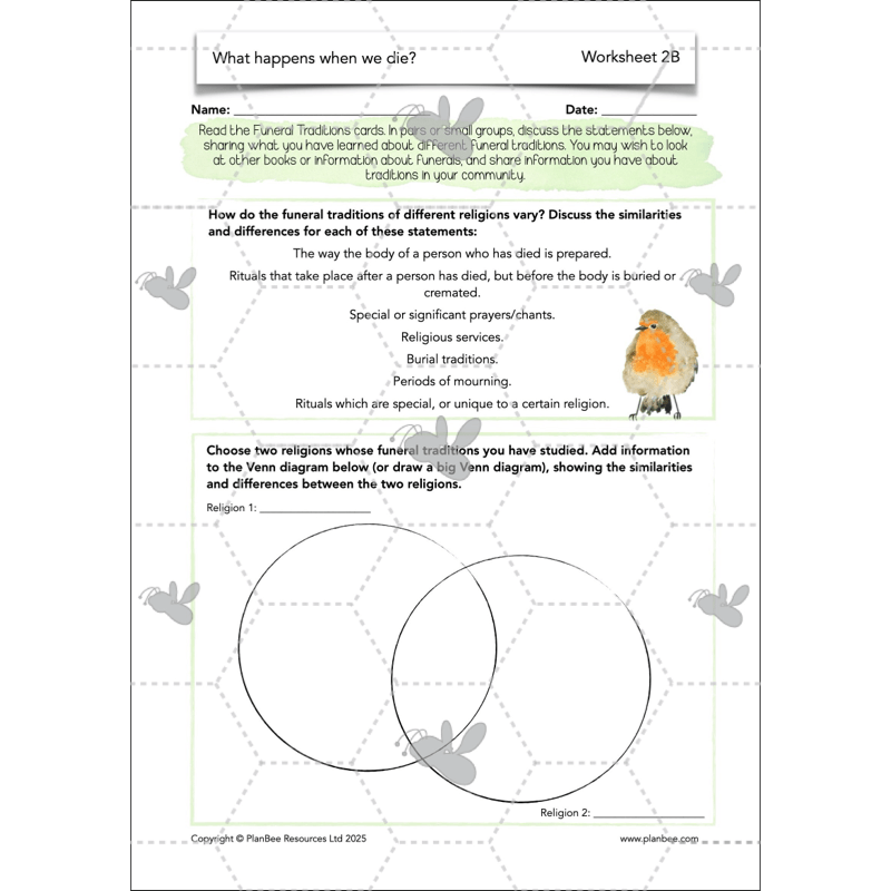 PlanBee What happens when we die? KS2 RE Lesson Plans