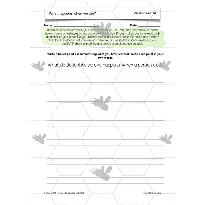 PlanBee What happens when we die? KS2 RE Lesson Plans