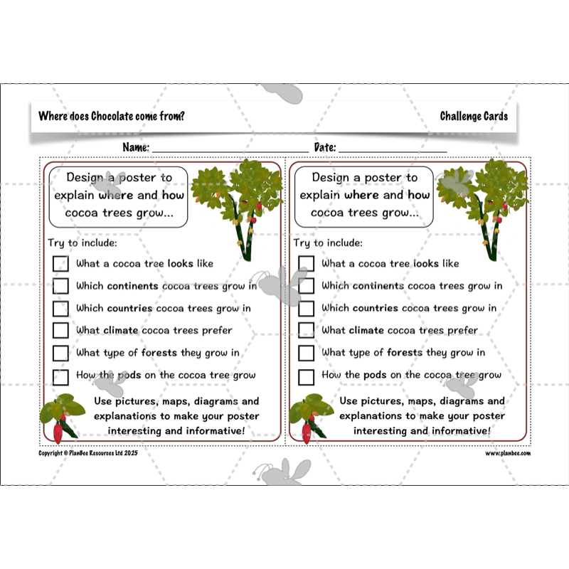 PlanBee Where does Chocolate come from? | KS2 Geography lessons
