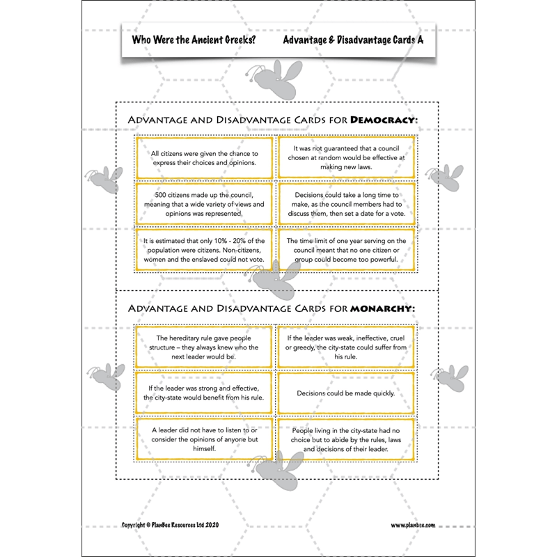 PlanBee Who were the Ancient Greeks KS2 History Lesson Plans