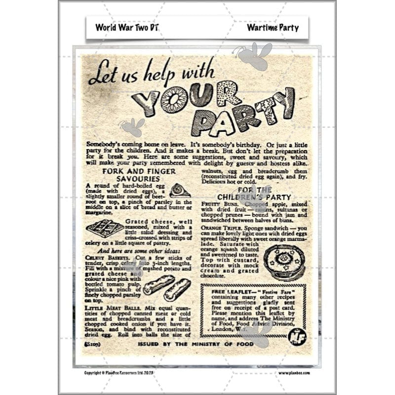 PlanBee World War 2 (Lower KS2) Topic Enrichment Pack