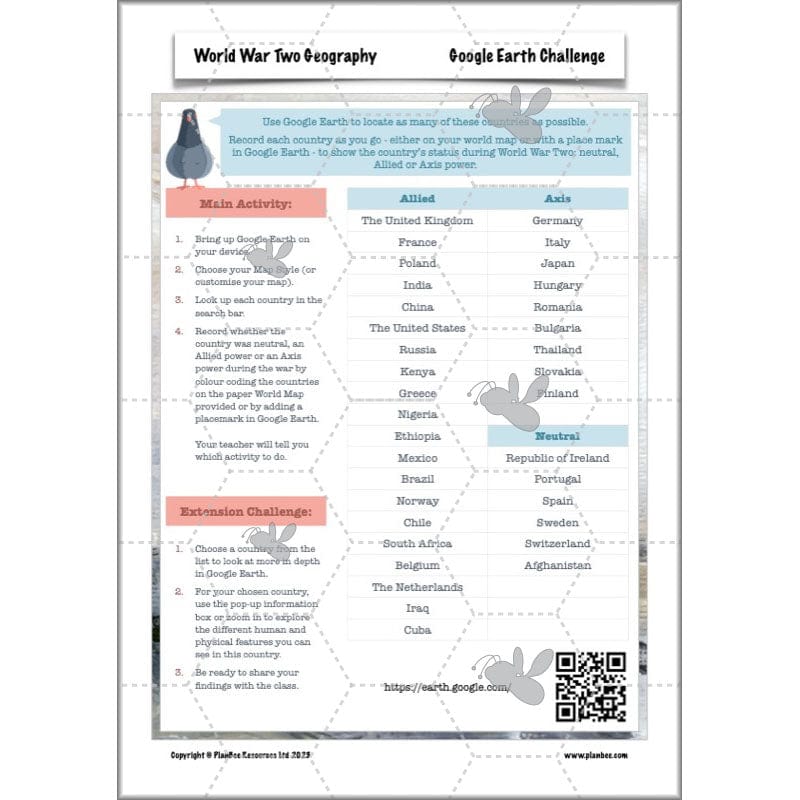 World War 2 (Lower KS2) Topic Enrichment Pack