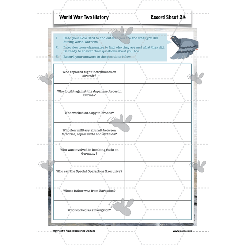 PlanBee Lower KS2 World War 2 History Planning and Resources