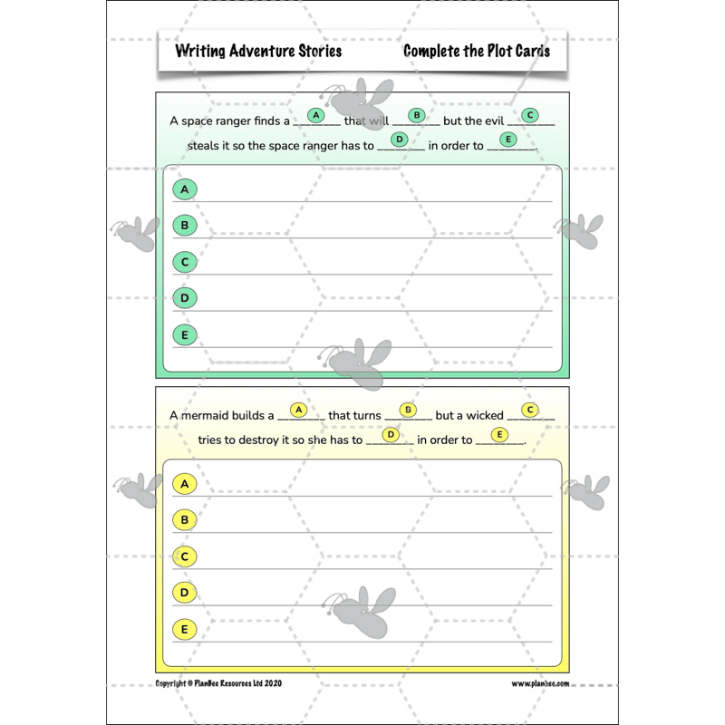 PlanBee Year 6 KS2 Adventure Story Writing Lesson Planning Pack by PlanBee