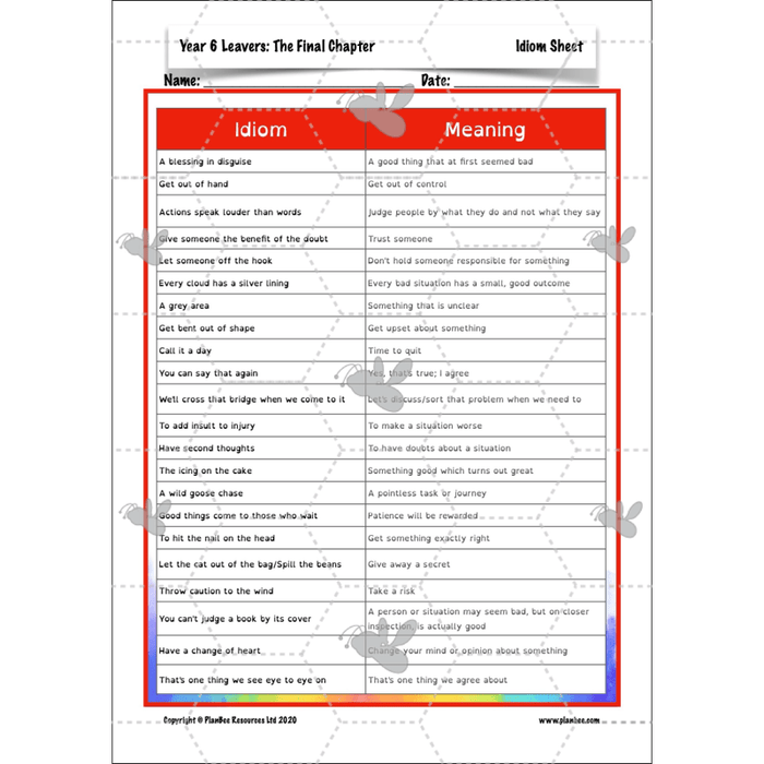 PlanBee Year 6 Leavers: The Final Chapter | KS2 English Pack