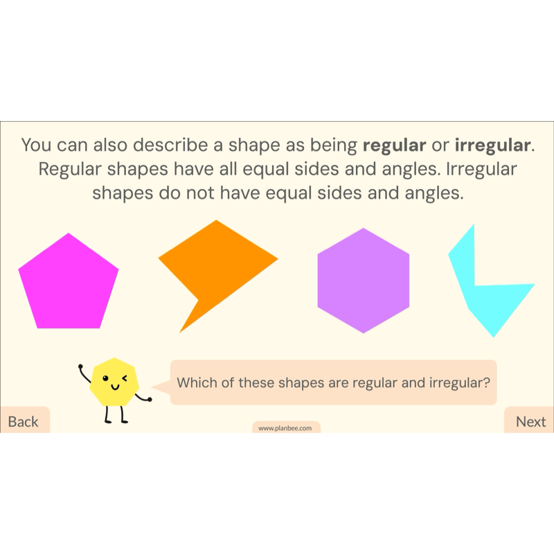 PlanBee 2D Shapes Year 3 Maths Lesson Pack by PlanBee
