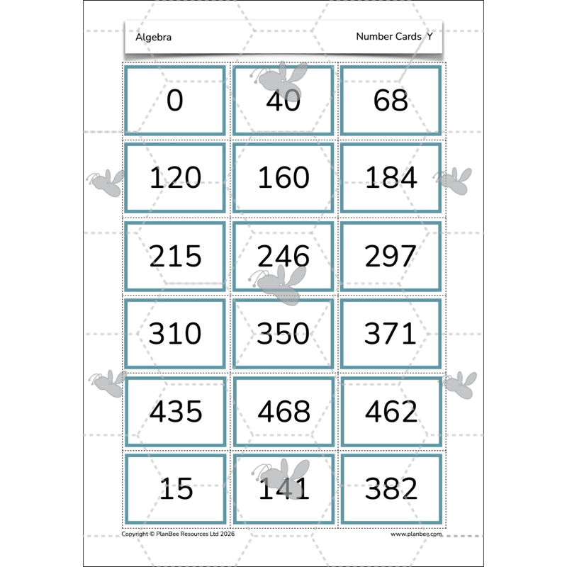 PlanBee Algebra: simple algebra lesson planning for Year 6