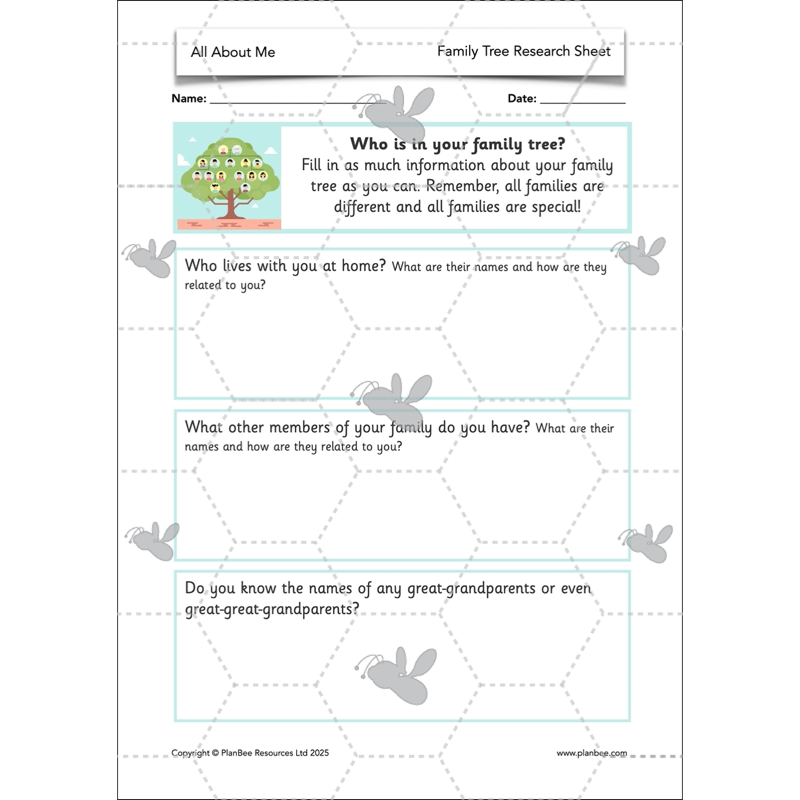 PlanBee All About Me KS1 History Lesson Planning Pack