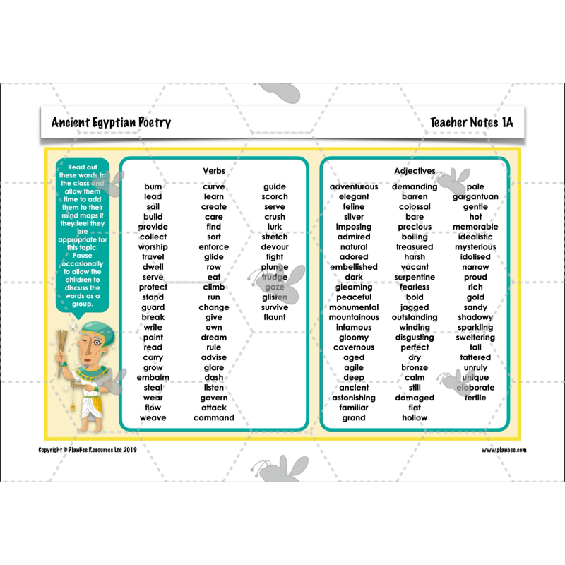 PlanBee Ancient Egyptian Poetry | KS2 English Pack