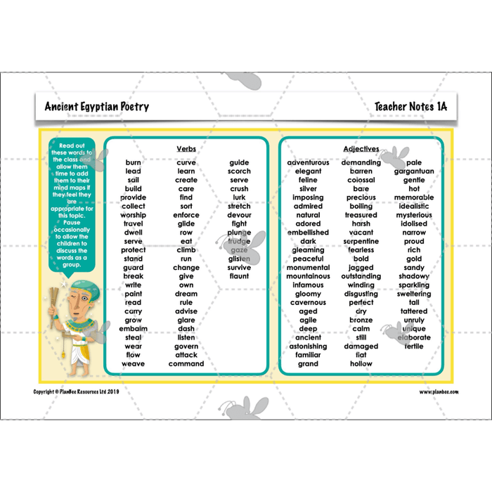 PlanBee Ancient Egyptian Poetry | KS2 English Pack