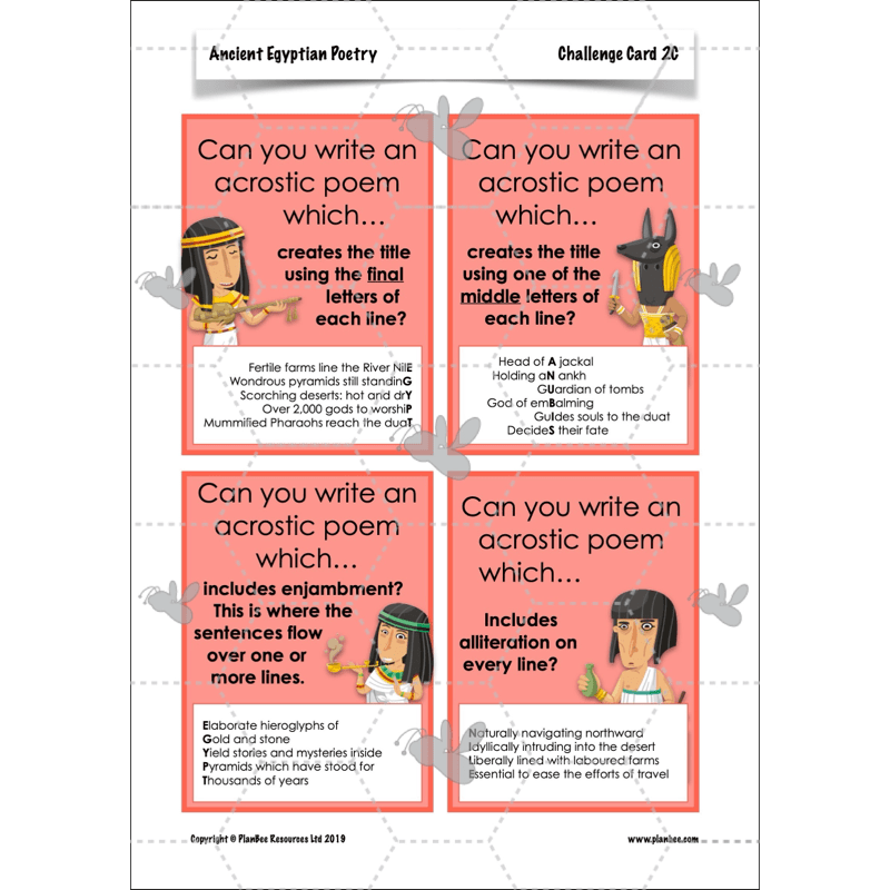 PlanBee Ancient Egyptian Poetry | KS2 English Pack