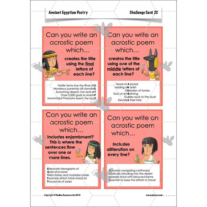 PlanBee Ancient Egyptian Poetry | KS2 English Pack