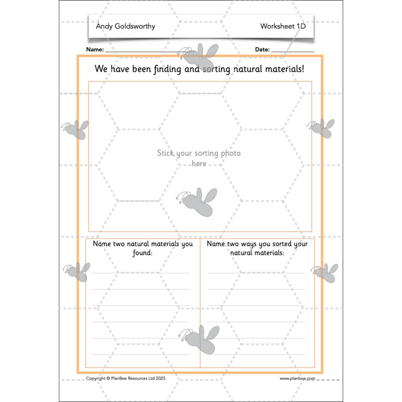 PlanBee Andy Goldsworthy KS1 Art Lesson Plans created by PlanBee