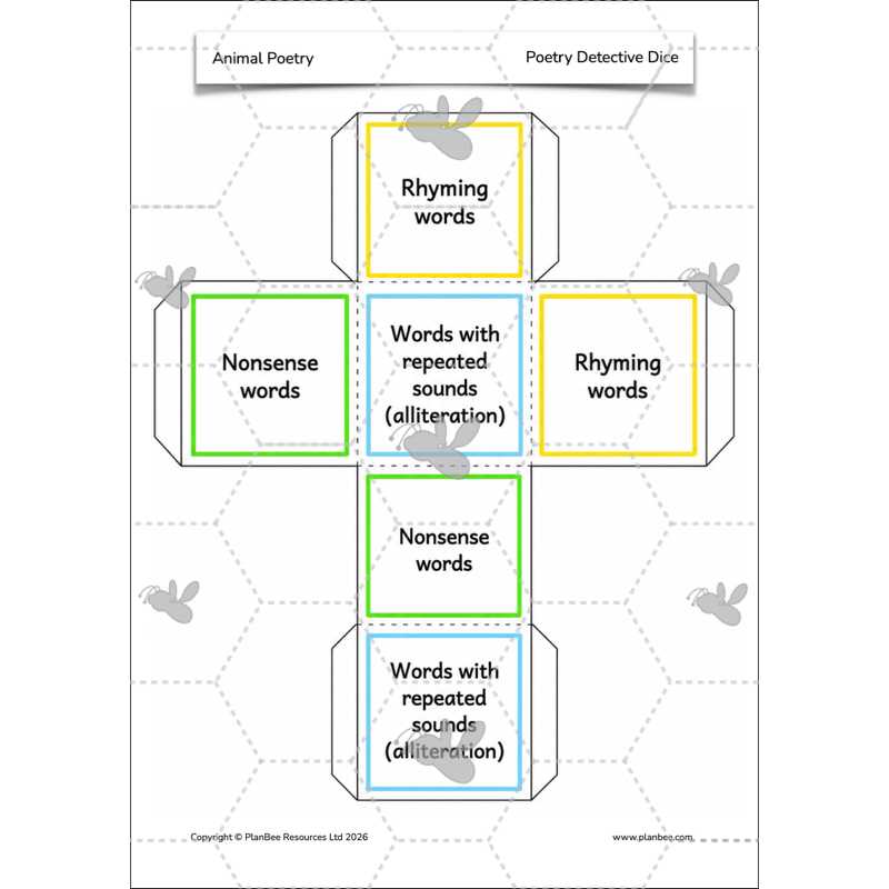 PlanBee Animal Poetry KS1 English Lesson Pack