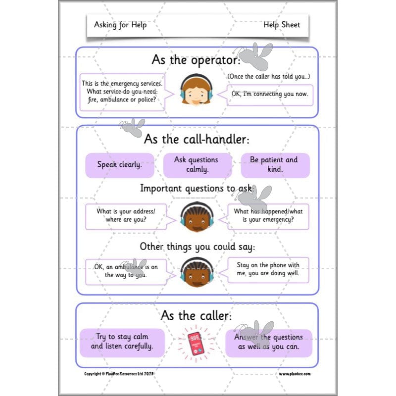 PlanBee Asking for Help | PSHE lessons KS1
