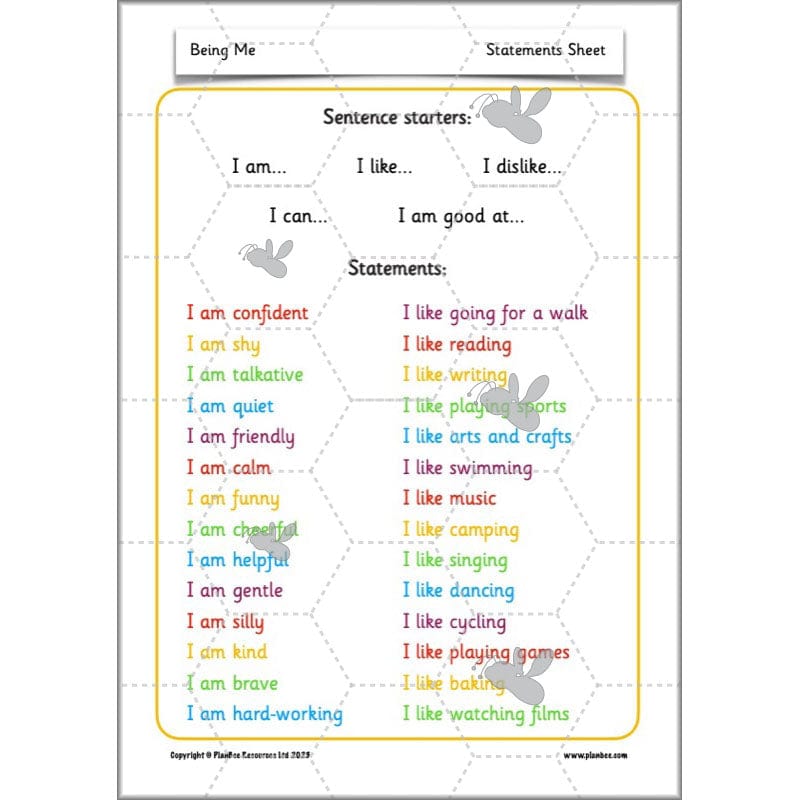 PlanBee Being Me | PSHE lessons KS1 | Year 2
