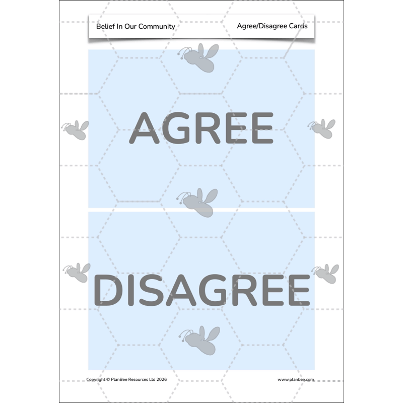 PlanBee Belief In Our Community: Complete set of KS2 RE lessons