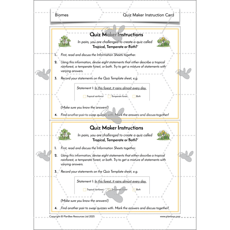 PlanBee Biomes KS2 Geography Lessons