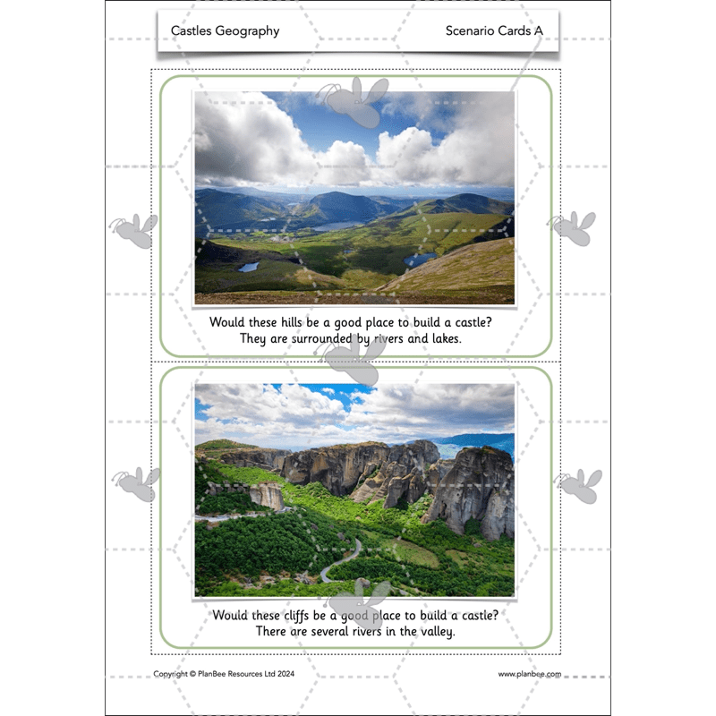 PlanBee Castles KS1 Geography Lesson Planning and Resources