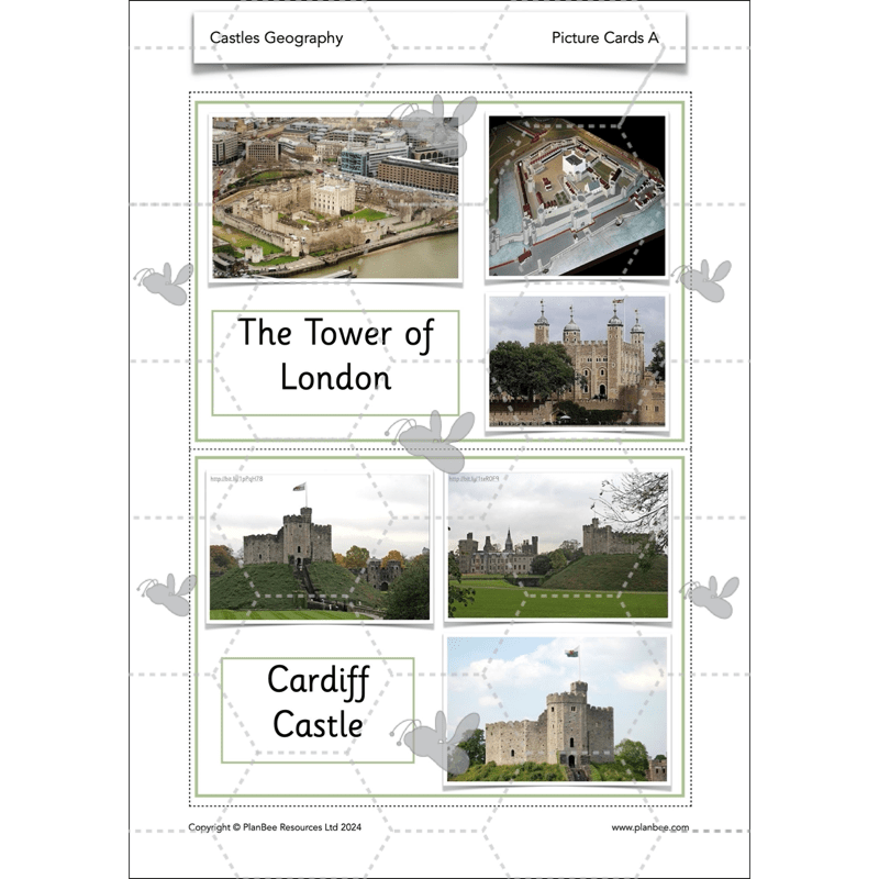 PlanBee Castles KS1 Geography Lesson Planning and Resources