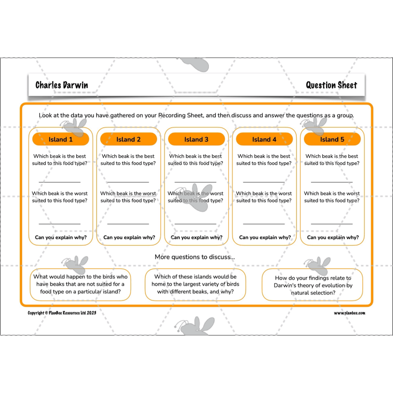 PlanBee Charles Darwin KS2 Lesson Pack