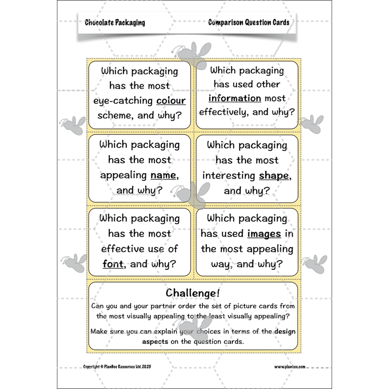 PlanBee Chocolate Packaging | KS2 DT lessons