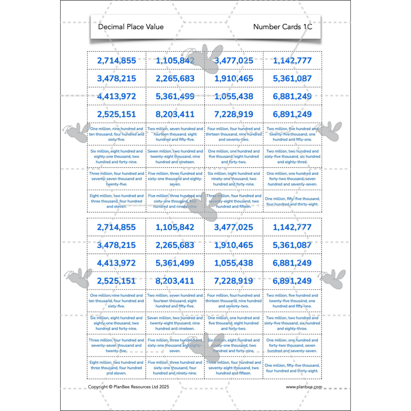 PlanBee Year 6 Decimal Place Value Maths Lessons by PlanBee