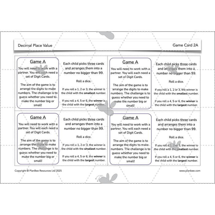 PlanBee Year 6 Decimal Place Value Maths Lessons by PlanBee
