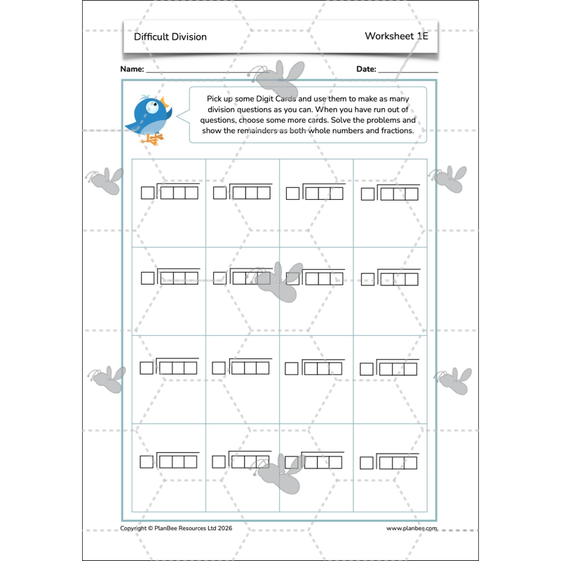 PlanBee Division Year 6 Maths Lessons and Worksheets by PlanBee