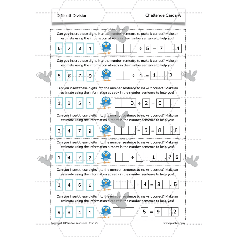 PlanBee Division Year 6 Maths Lessons and Worksheets by PlanBee