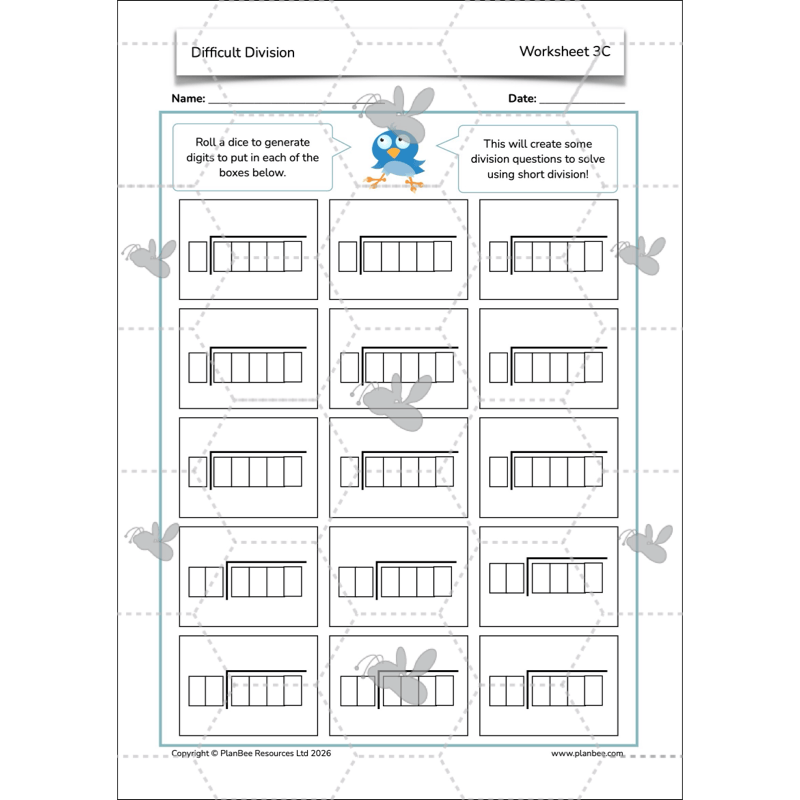 PlanBee Division Year 6 Maths Lessons and Worksheets by PlanBee