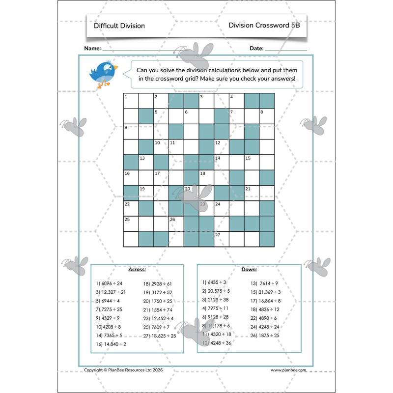 PlanBee Division Year 6 Maths Lessons and Worksheets by PlanBee